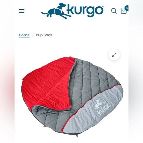 NWT Kurgo Canyon Puffer Pup Sack Travel Dog Bed 30-in